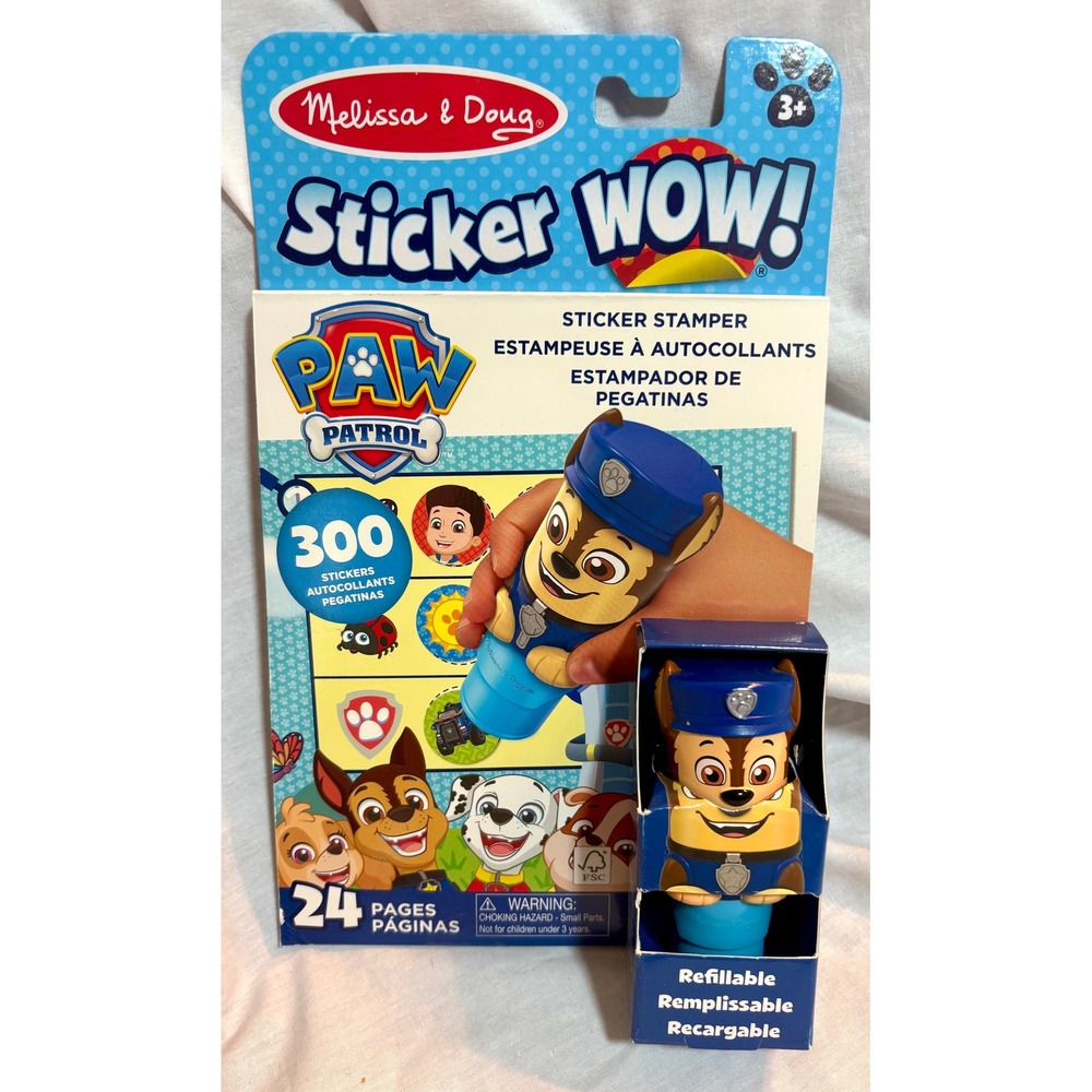 Melissa & Doug Sticker WOW PAW Patrol Chase Sticker Stamper 24 Page Activity Pad